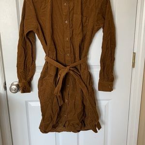 Brown corduroy Uniqlo dress